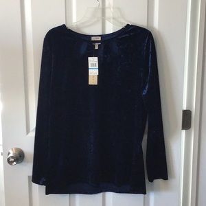 Crushed velvet blouse